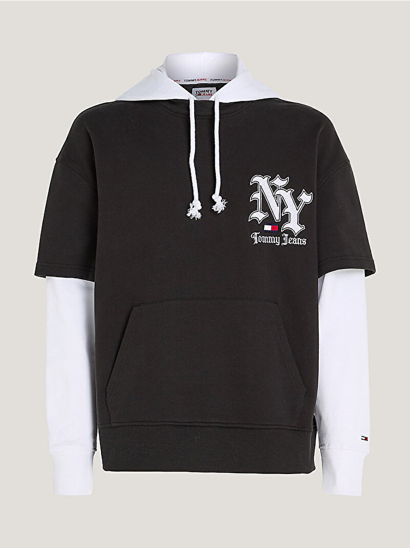 Erkek Tjm Rlx Ny Grunge Sweatshirt Siyah DM0DM17794BDS
