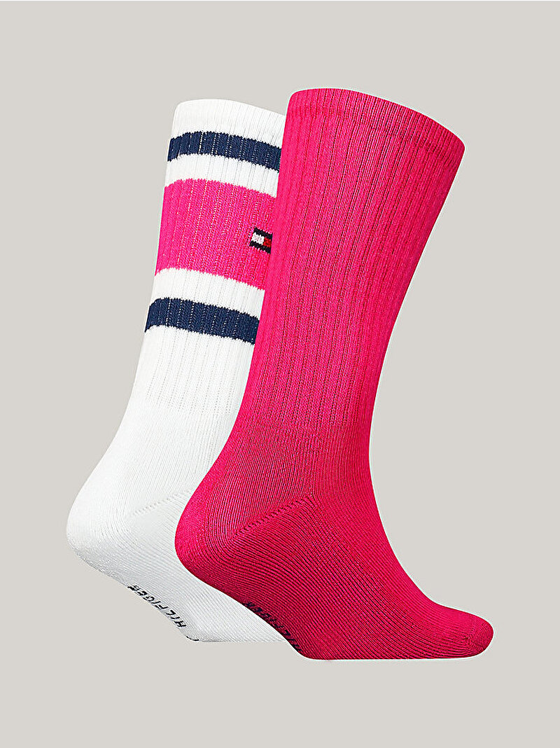 Çocuk Unisex 2'Li Bayrak Desenli Çorap Çok renkli SOU3940200027