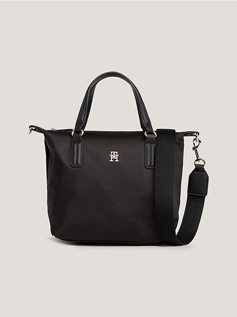 Kadın Poppy TH Small Tote Çanta Siyah AW0AW15640BDS