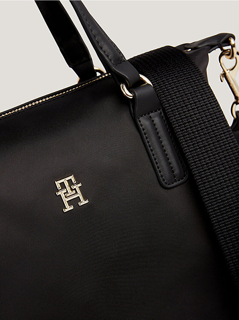 Kadın Poppy TH Small Tote Çanta Siyah AW0AW15640BDS