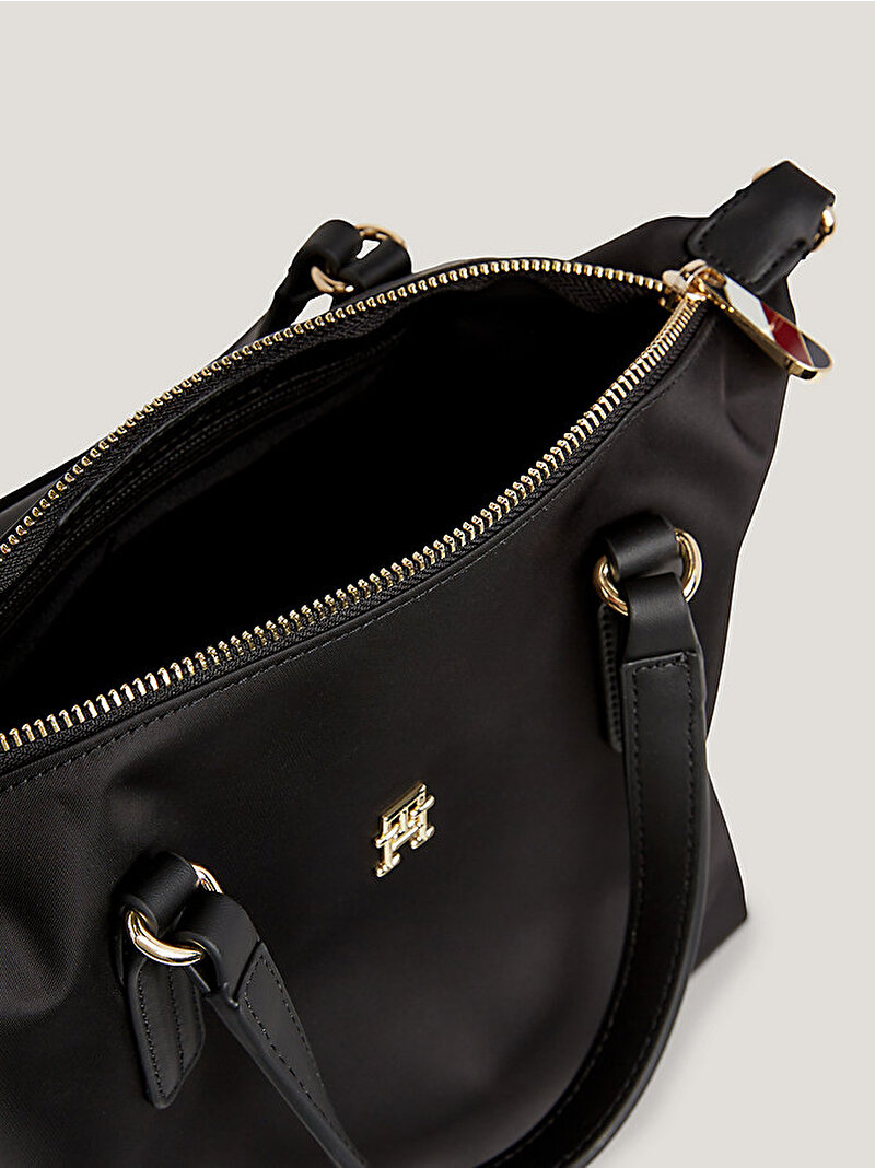 Kadın Poppy TH Small Tote Çanta Siyah AW0AW15640BDS