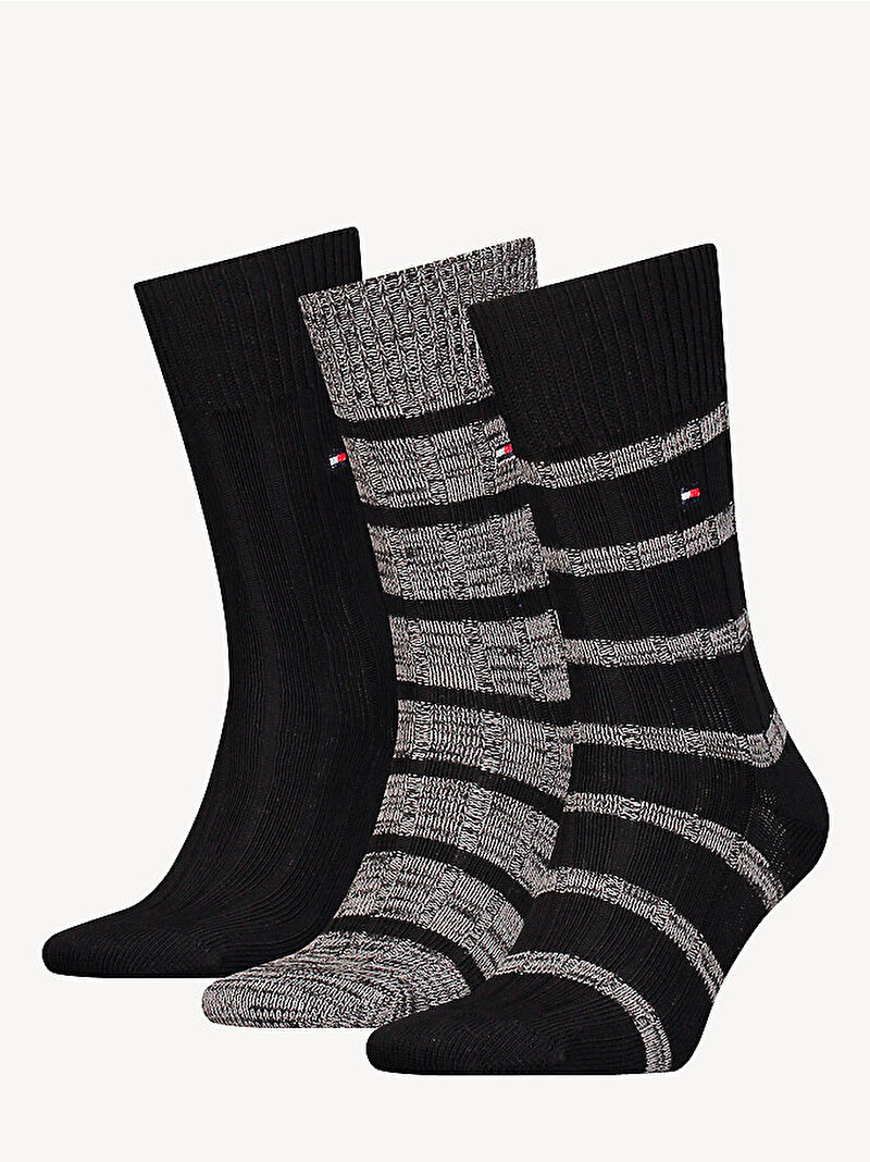 Erkek 3'Lü Çorap Seti Siyah S701226073002