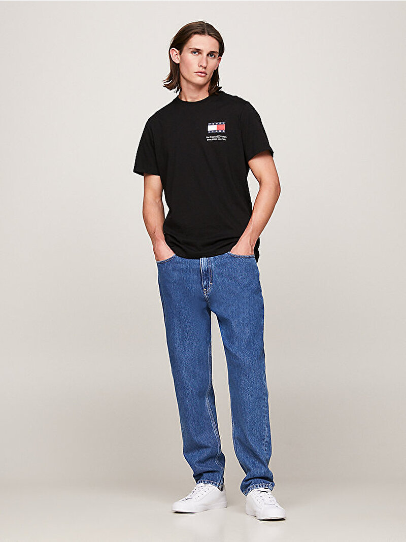 Erkek Tjm Slim Essential T-Shirt Siyah DM0DM18263BDS