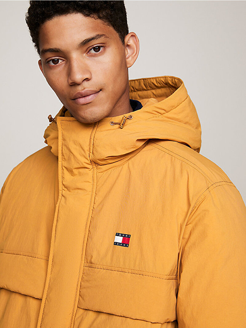 Erkek Tjm Padded Ovz Rüzgarlık Ceket Sarı DM0DM18011GQ2