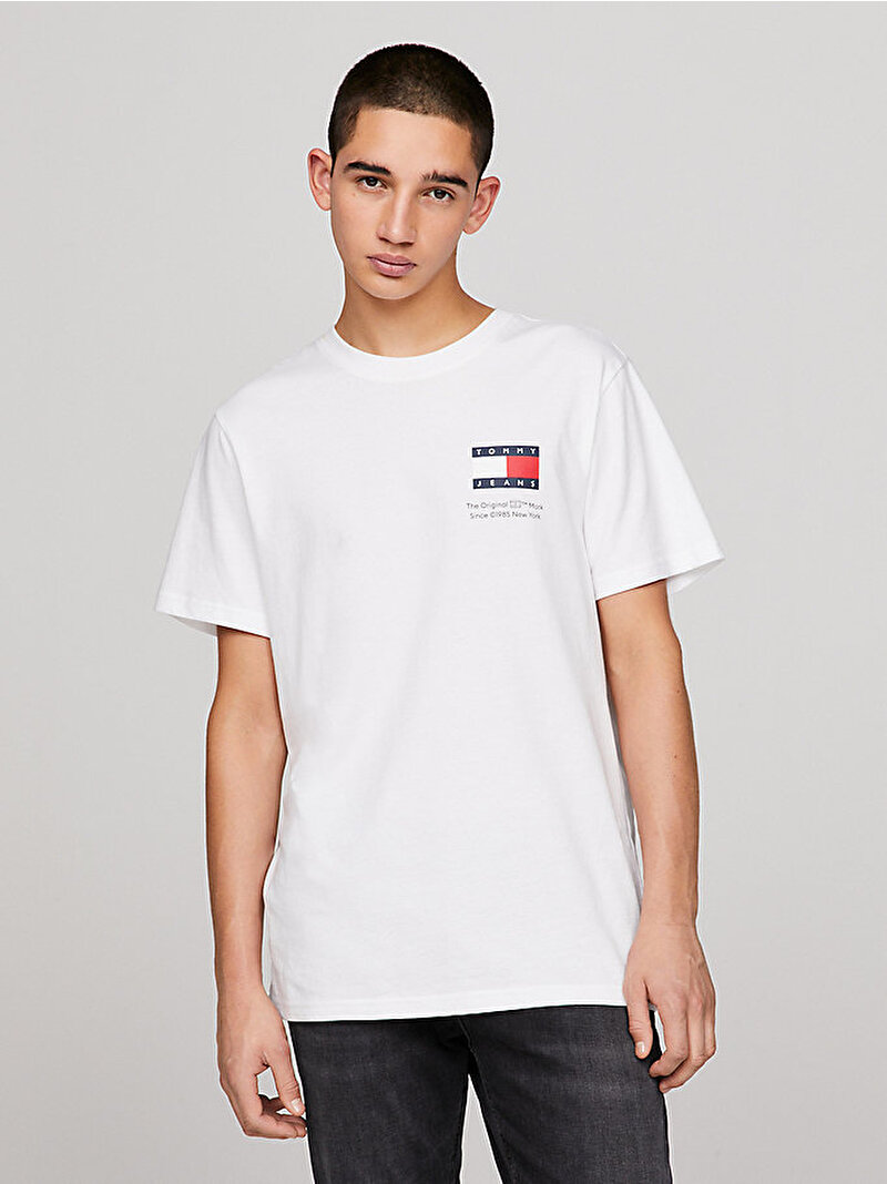 Erkek Tjm Slim Essential T-shirt Beyaz  DM0DM18263YBR