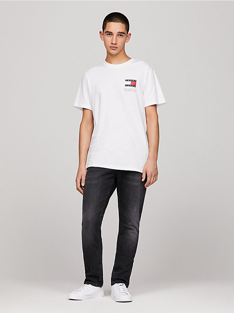 Erkek Tjm Slim Essential T-shirt Beyaz  DM0DM18263YBR