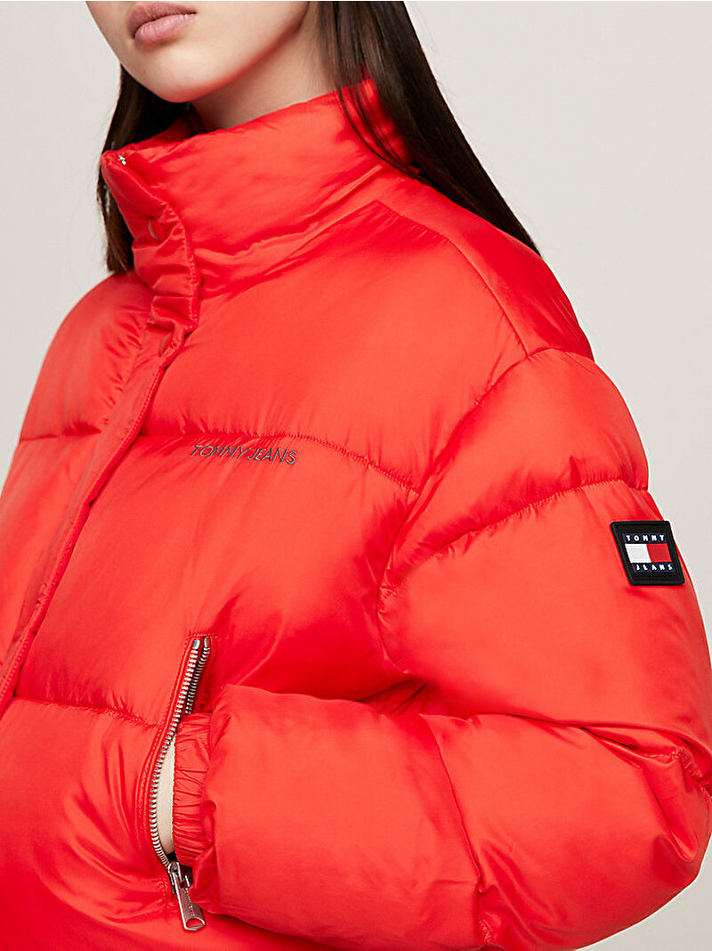 Kadın Tjw Crp Tonal Puffer Mont Kırmızı DW0DW17503XNL