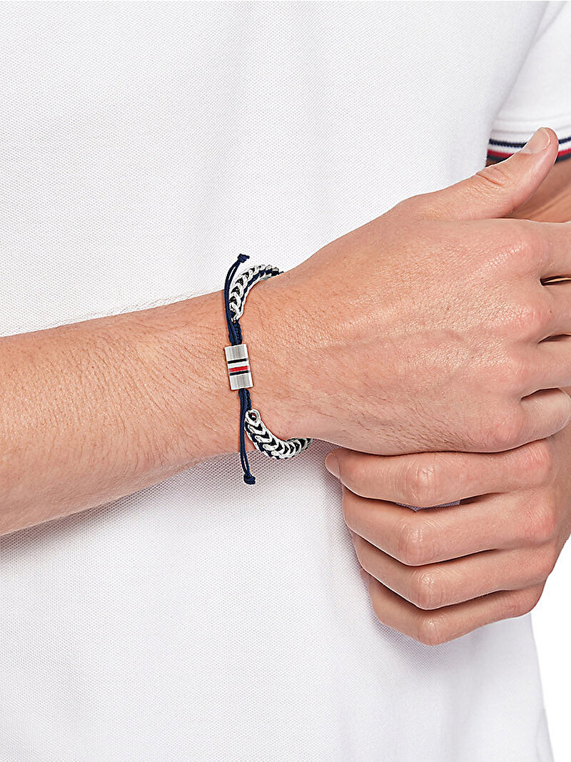 Erkek Braided Metal Bileklik Gümüş MJM2790511000