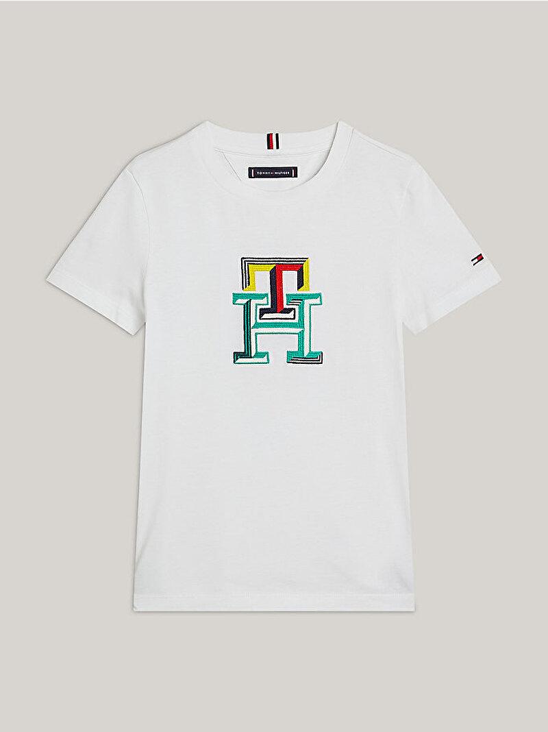 Erkek Çocuk Multicolor Monogram T-Shirt Beyaz  KB0KB08813YBR