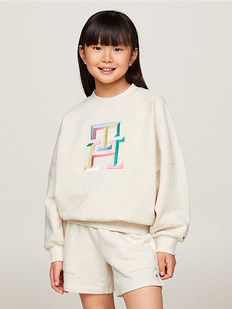 Kız Çocuk Multi Color Monogram Sweatshirt Çok renkli KG0KG07885GR4