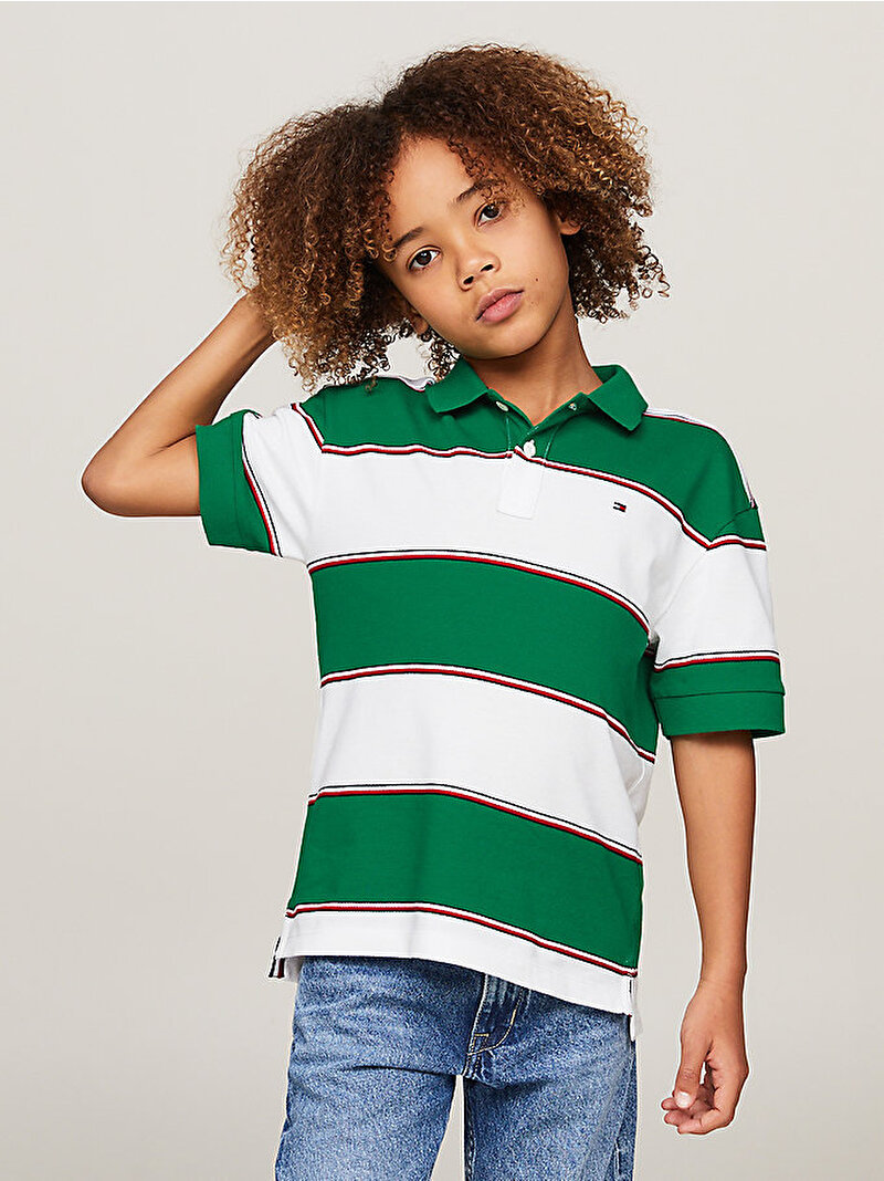 Erkek Çocuk Global Rugby Stripe Polo T-Shirt Çok renkli KB0KB088570CH