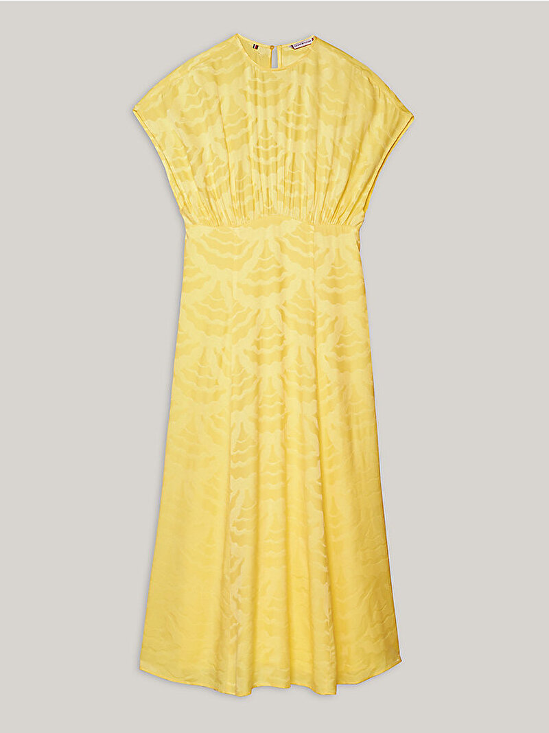 Kadın Seal Jacquard Fit Elbise Sarı WW0WW41803ZHO