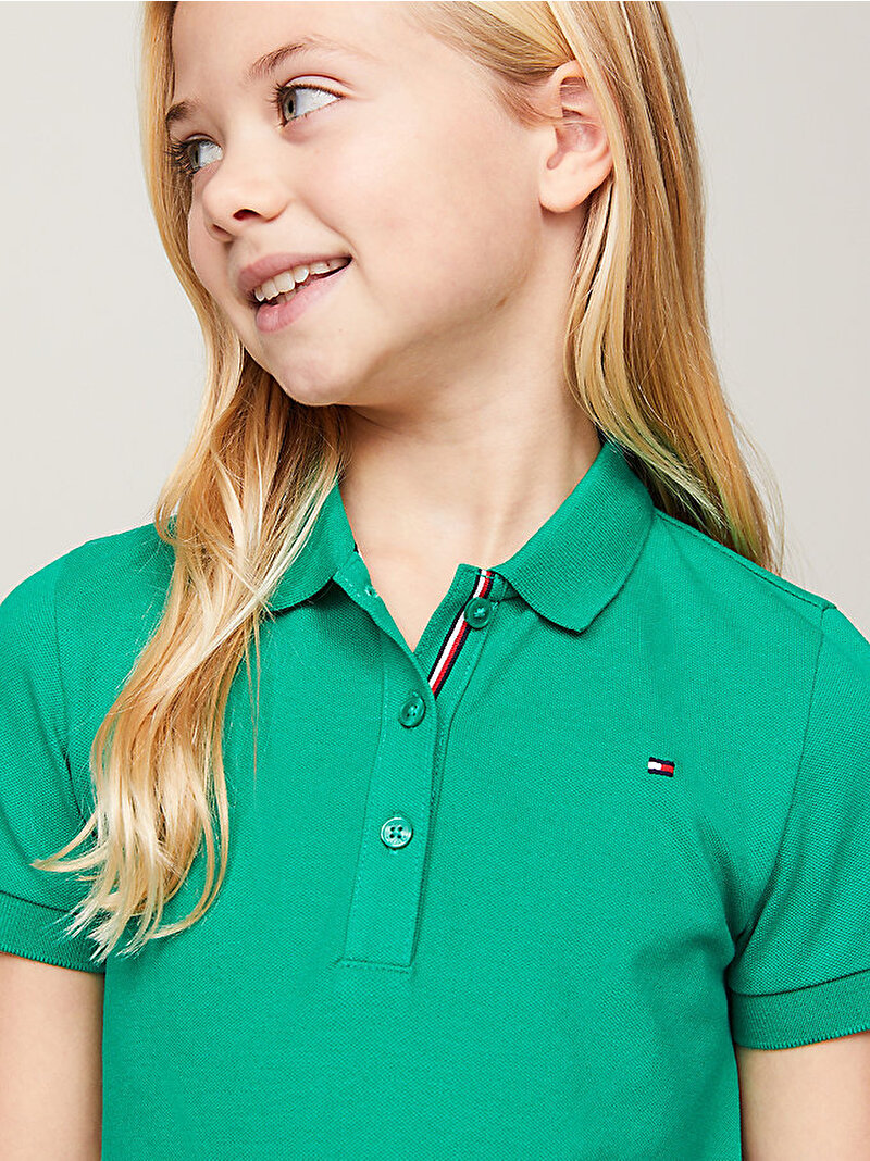Kız Çocuk Essential Polo Elbise Yeşil KG0KG07777L4B