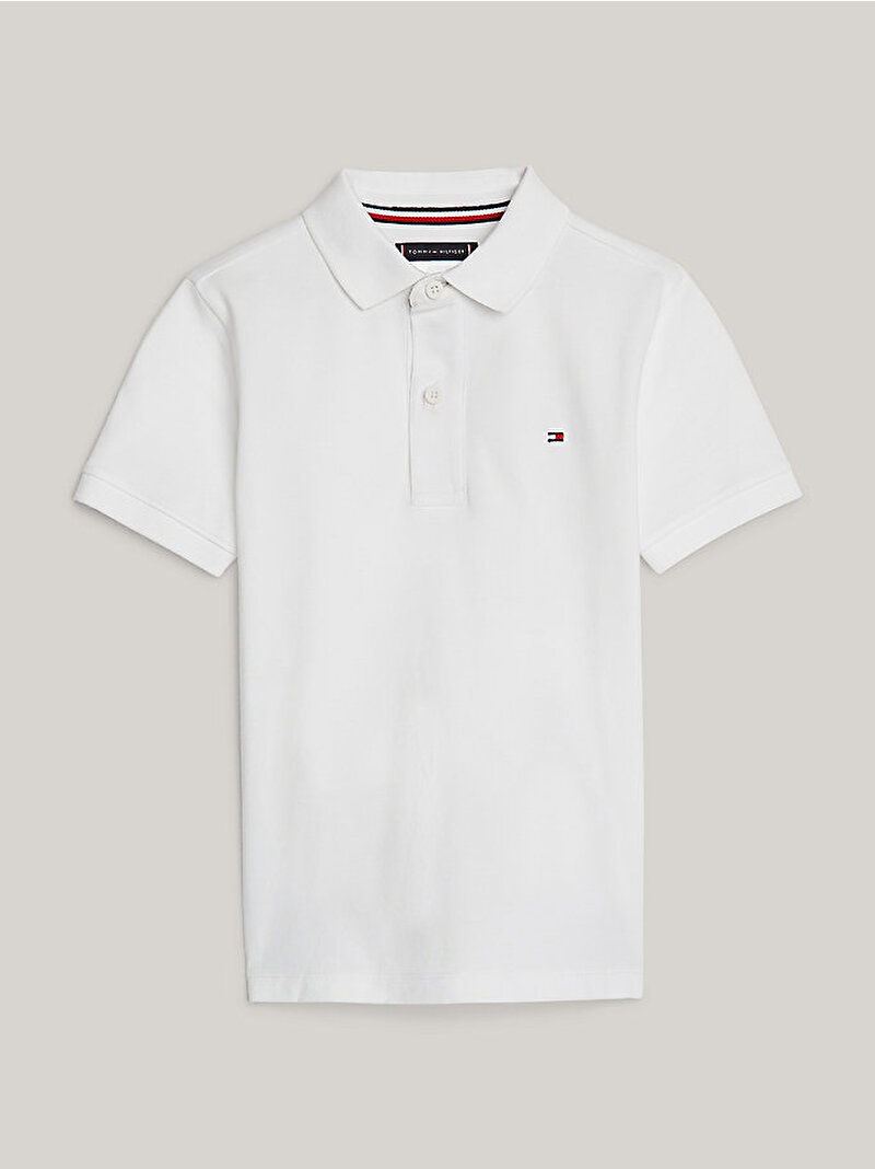 Erkek Çocuk Adaptive Flag Polo T-Shirt Beyaz  KB0KB09030YBR