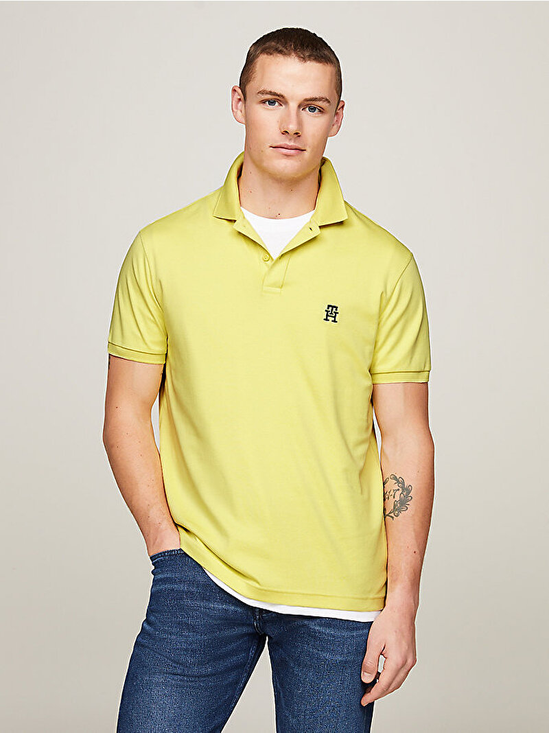 Erkek Imd Interlock Polo T-Shirt Sarı MW0MW34783ZIN