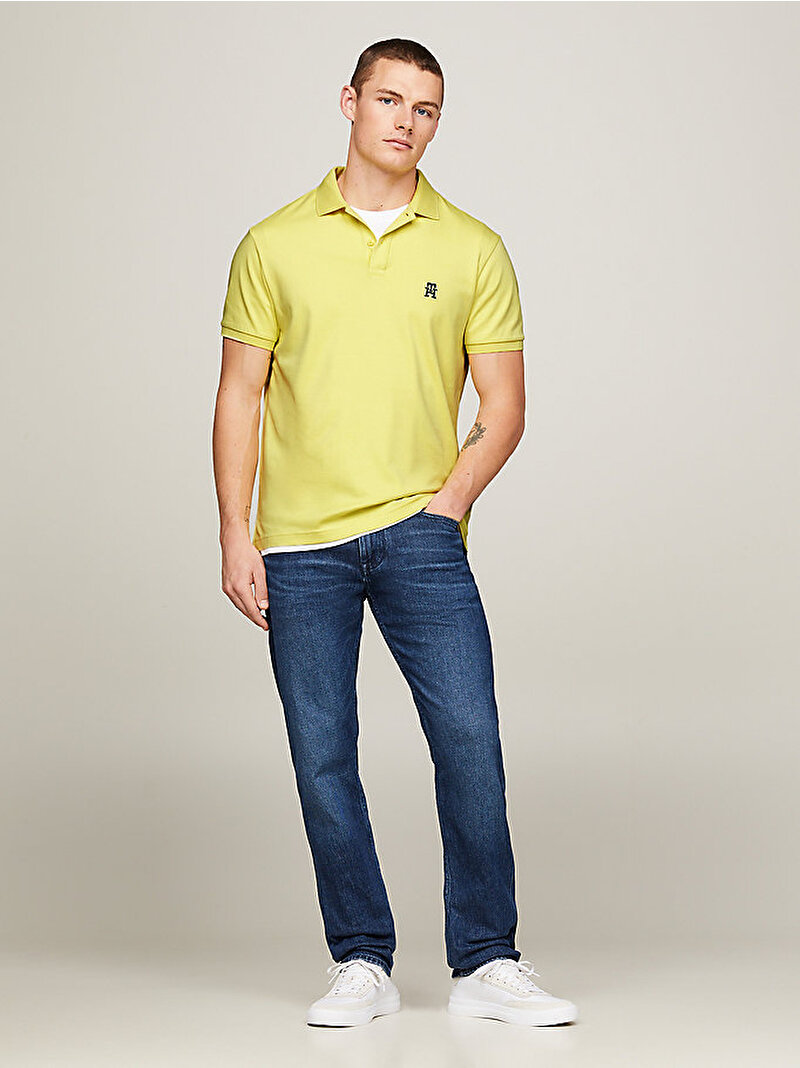 Erkek Imd Interlock Polo T-Shirt Sarı MW0MW34783ZIN