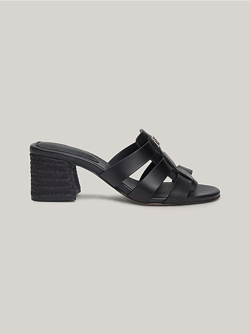 Kadın Block Topuklu Sandalet Siyah FW0FW08049BDS
