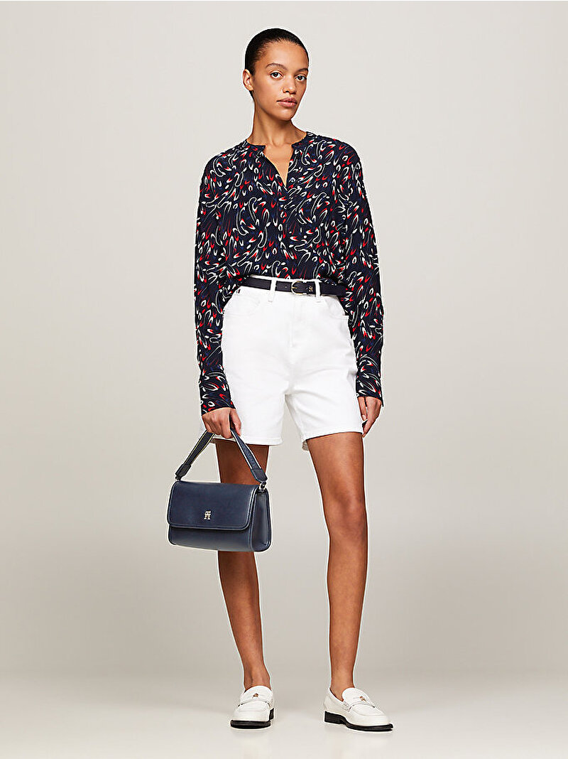 Kadın TH Monotype Omuz Çantası Lacivert AW0AW16162DW6