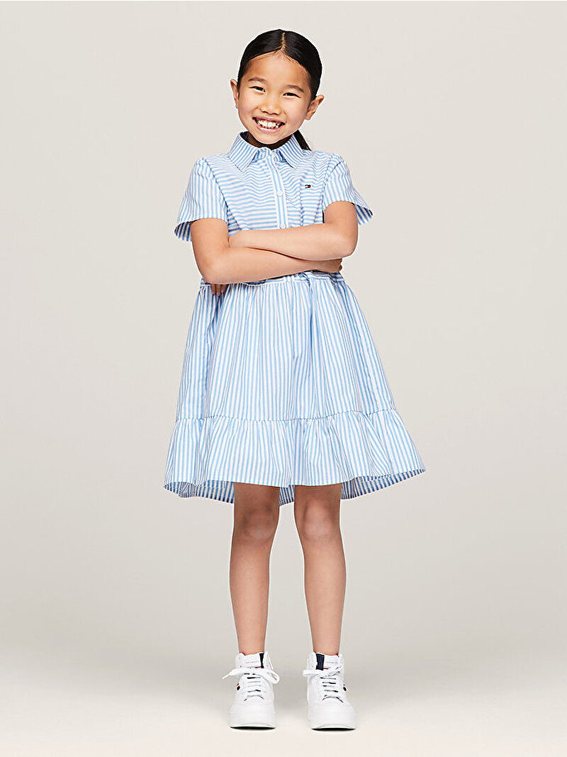 Kız Çocuk ITHaca Stripe Elbise Mavi  KG0KG078210A7