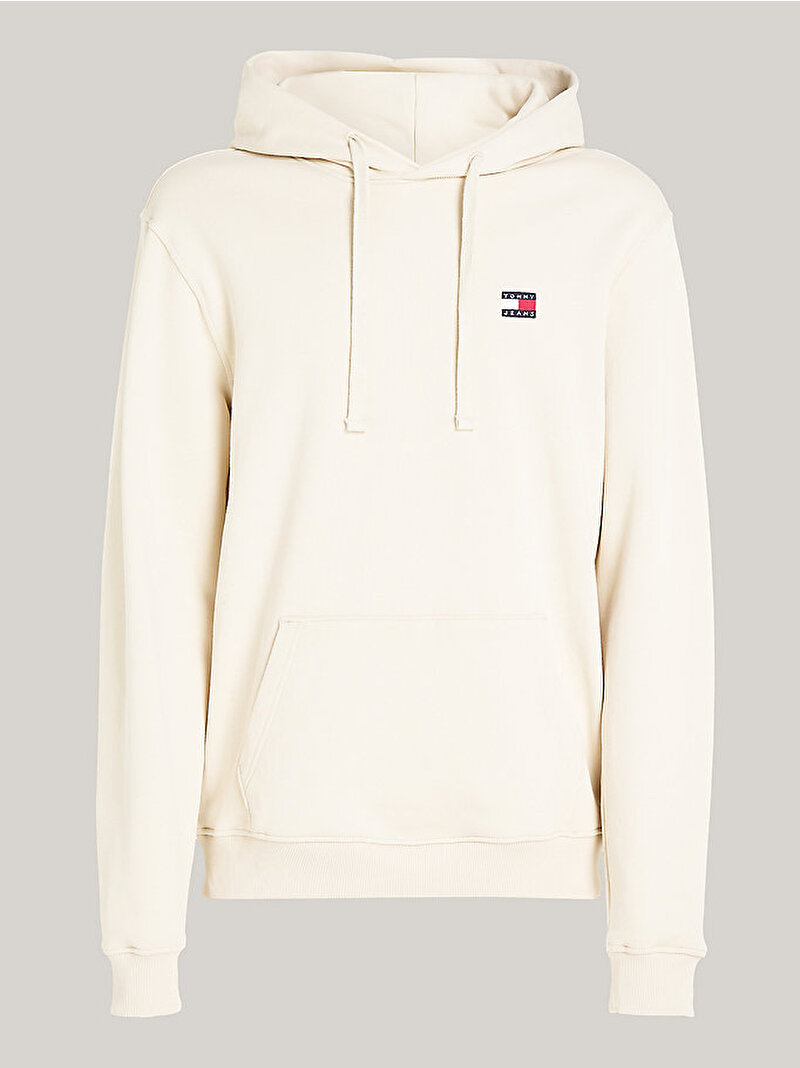 Erkek Tjm Reg Badge Hoodie Bej DM0DM17988ACG