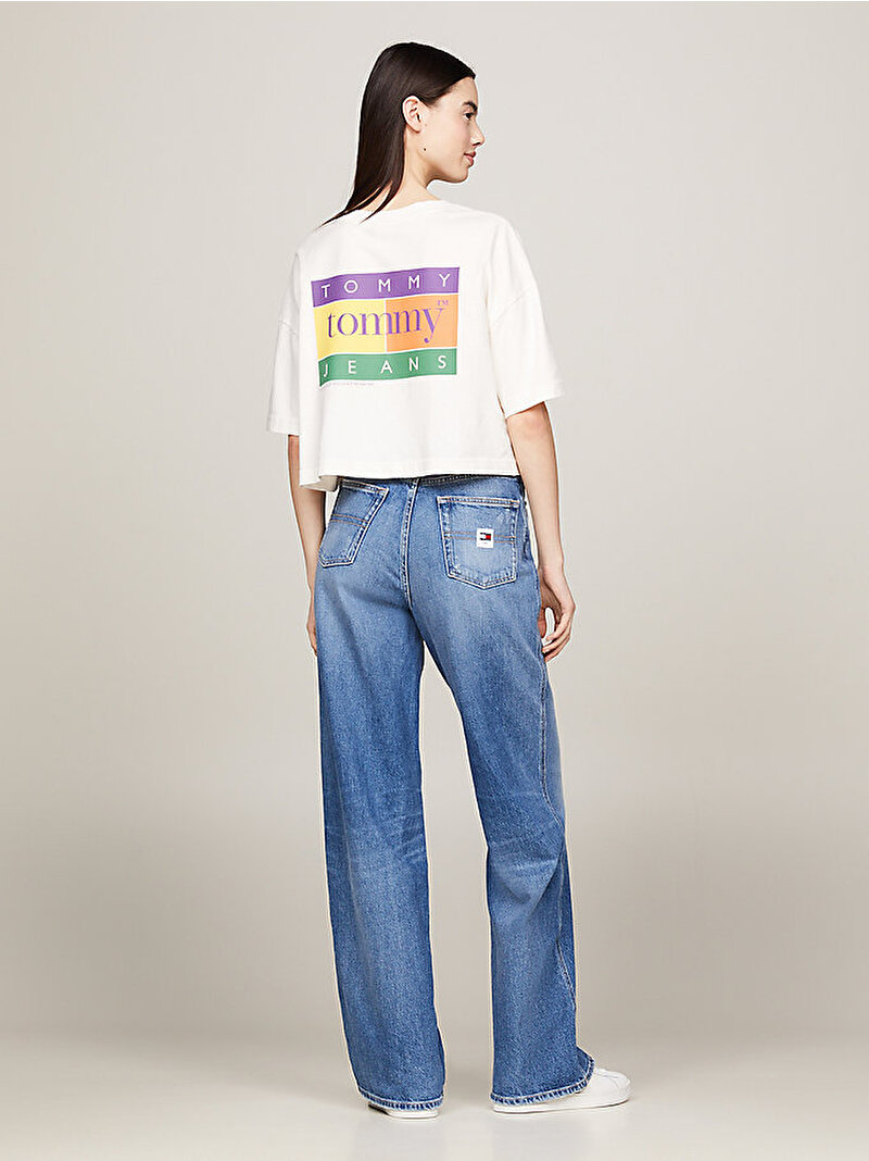 Kadın Tjw Ovs Crp Summer T-Shirt Beyaz DW0DW18141YBH