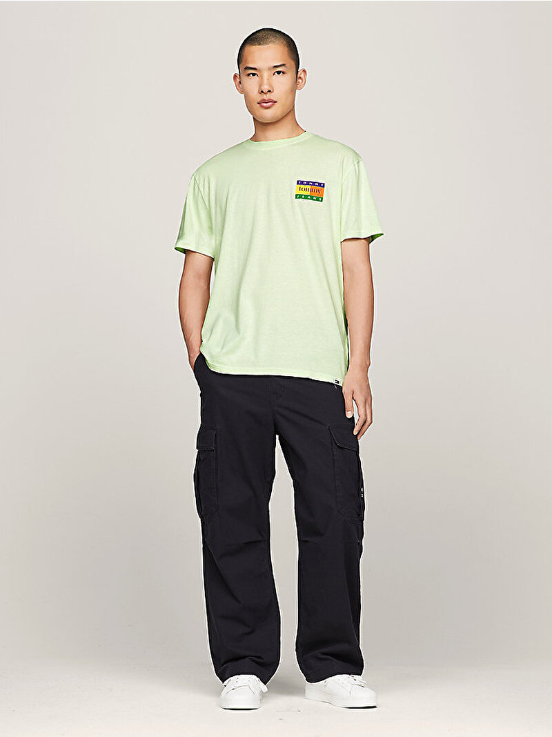 Erkek Tjm Reg Summer Flag T-Shirt Yeşil DM0DM19171LXY