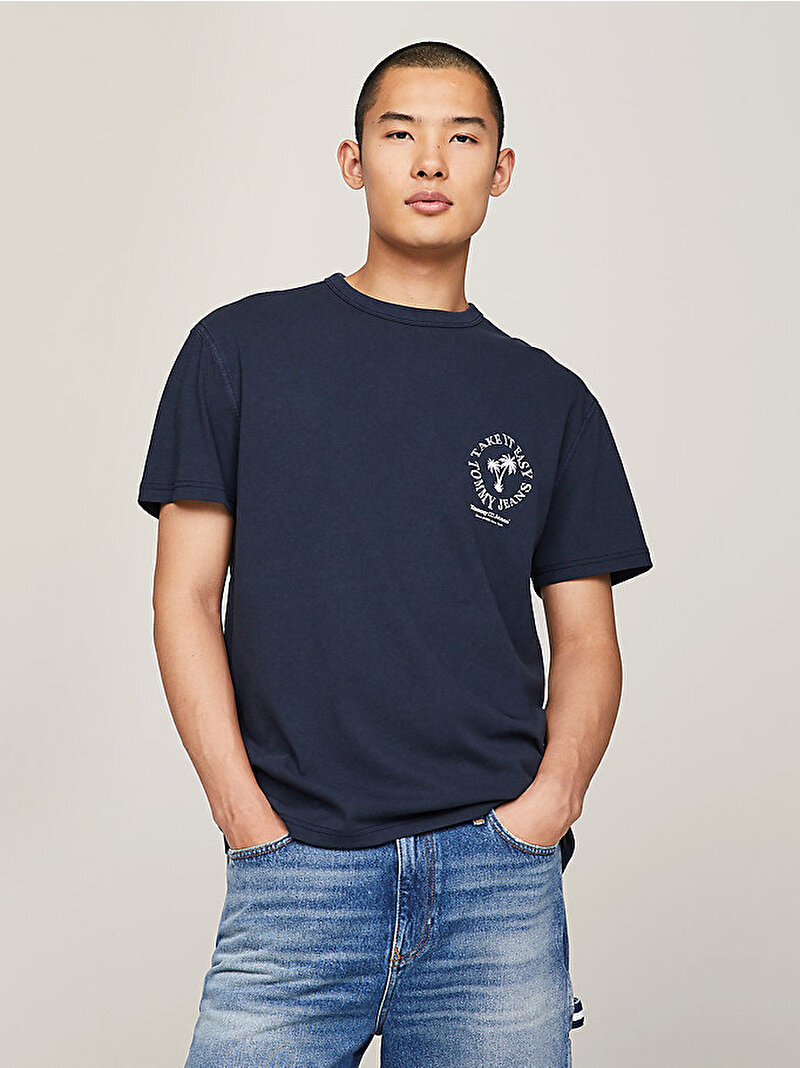 Erkek Tjm Reg Novelty T-Shirt Lacivert DM0DM18980C1G