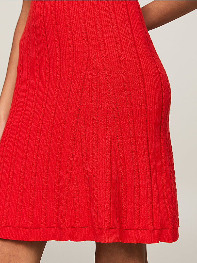 Kadın Cable F&F Polo Elbise Kırmızı WW0WW41748XND
