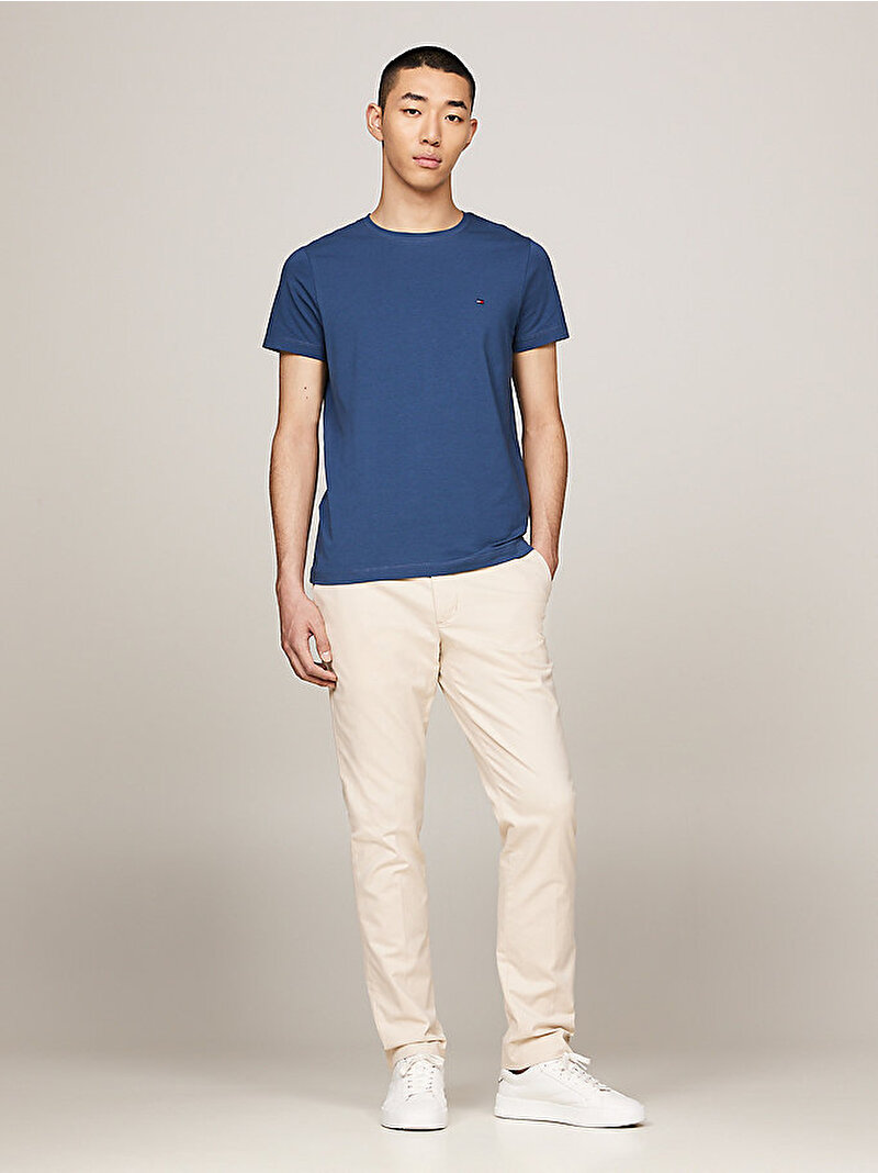 Erkek Stretch Slim Fit T-Shirt Lacivert MW0MW10800DBZ