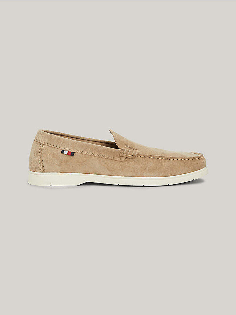 Erkek Hilfiger Casual Süet Loafer Bej  FM0FM05294AEG