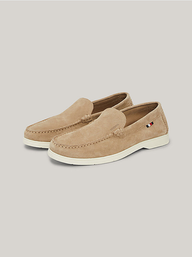 Erkek Hilfiger Casual Süet Loafer Bej  FM0FM05294AEG