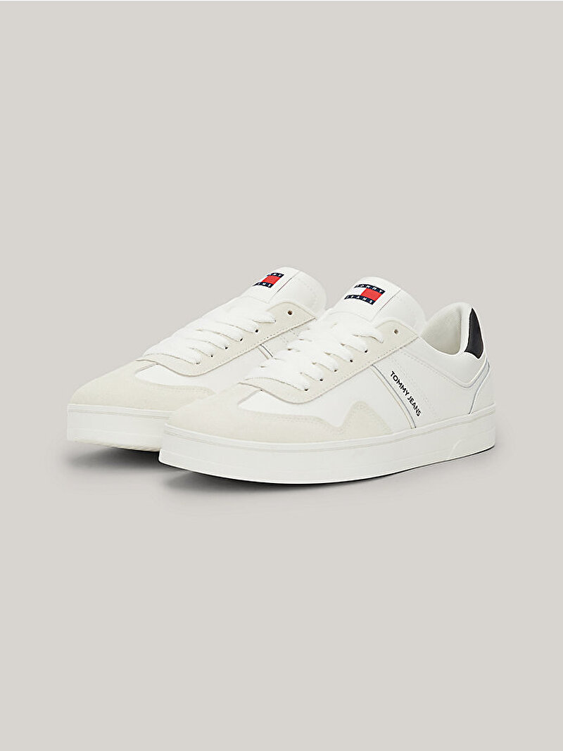 Erkek Tjm Leather Retro Sneaker Ekru EM0EM01414YBL