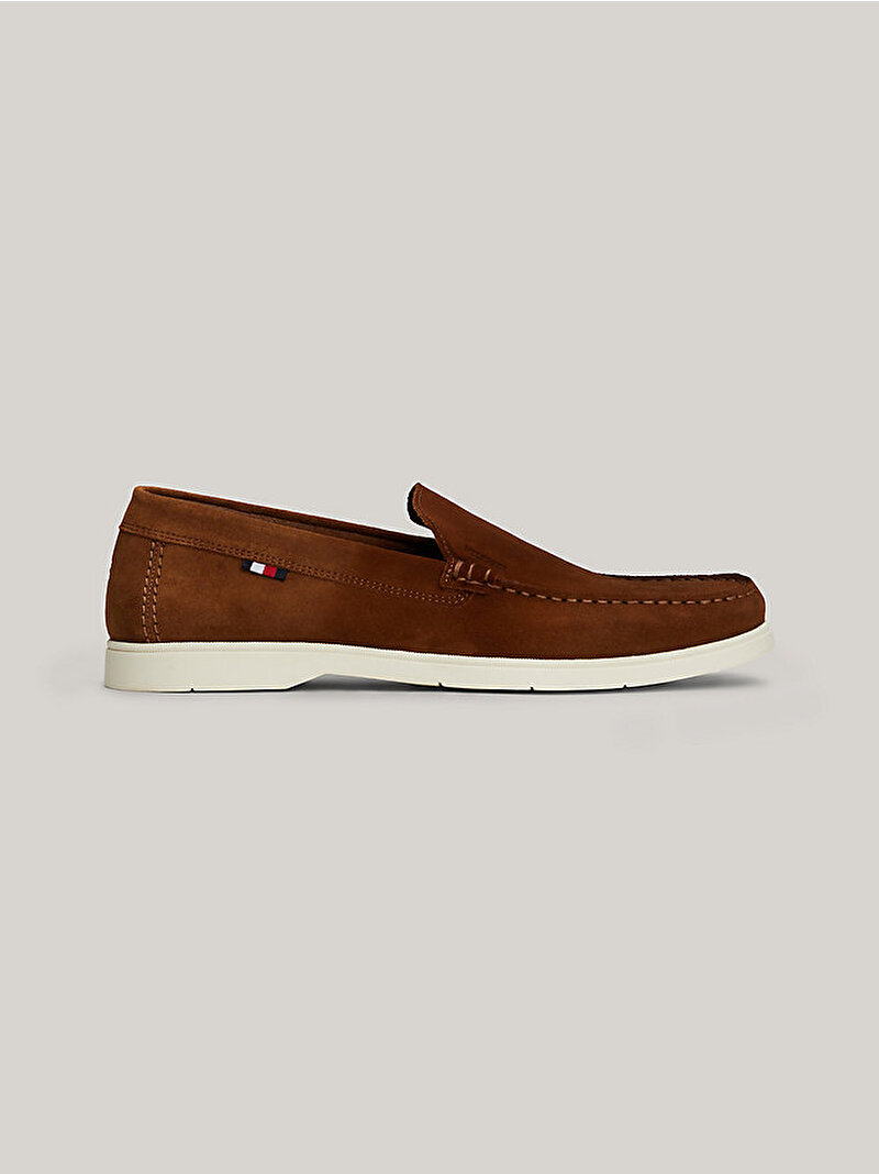 Erkek Hilfiger Casual Süet Loafer Kahverengi FM0FM05294GVQ