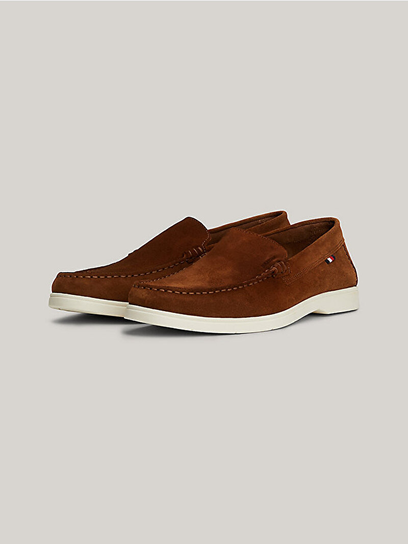 Erkek Hilfiger Casual Süet Loafer Kahverengi FM0FM05294GVQ