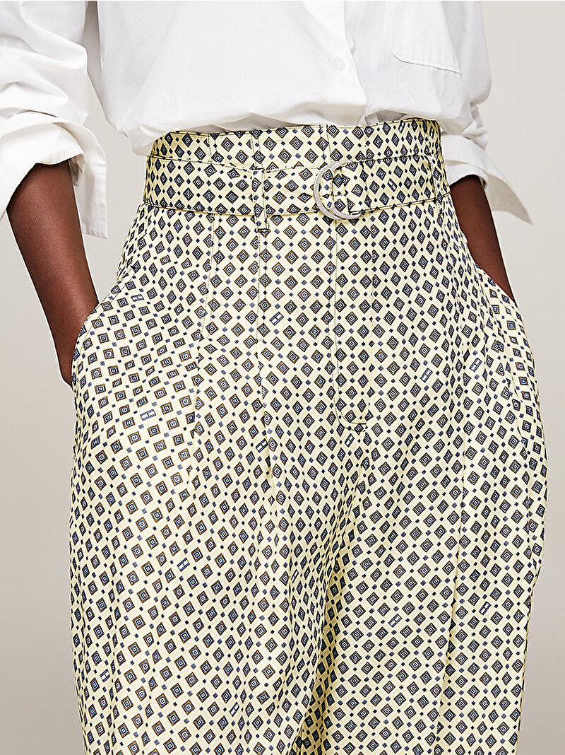 Kadın Foulard Belted Pantolon Bej  WW0WW422210LJ