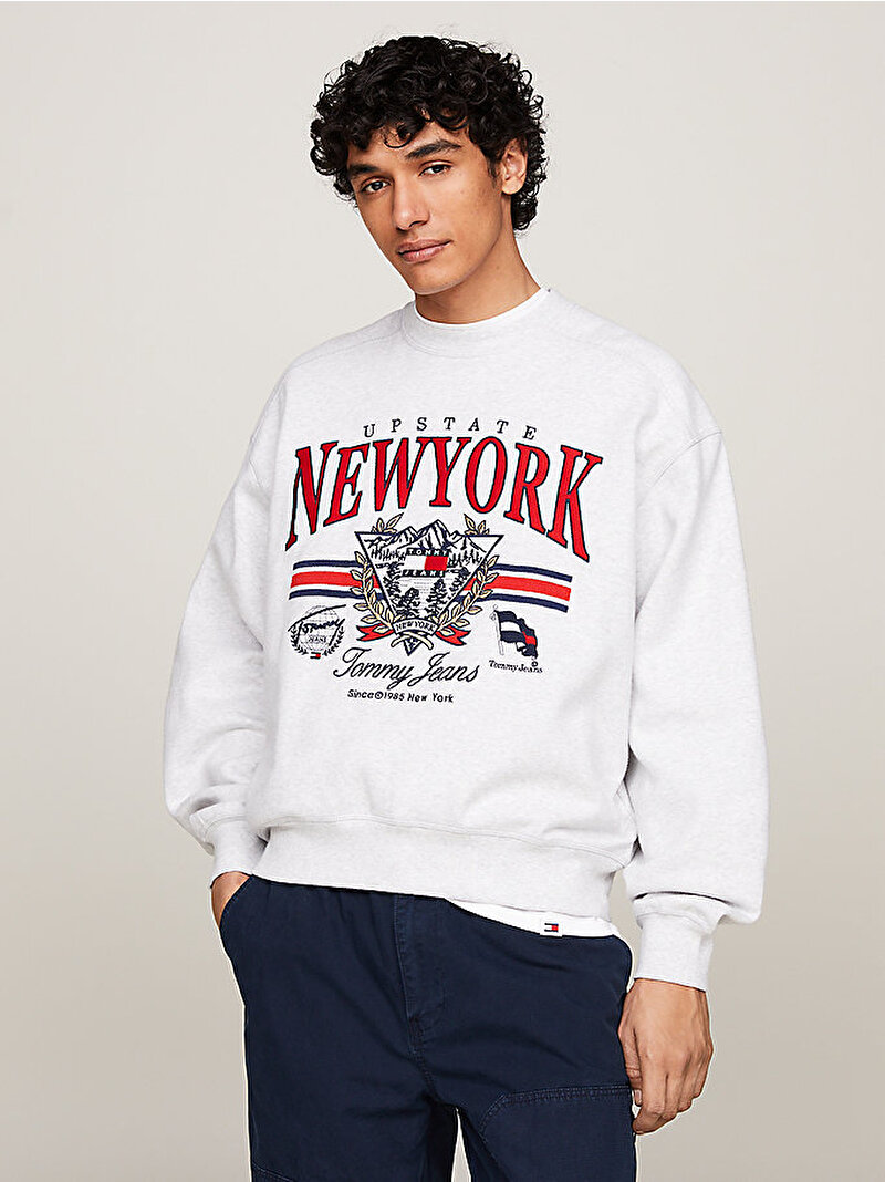 Erkek Tjm Sweatshirt Gri DM0DM19244PJ4