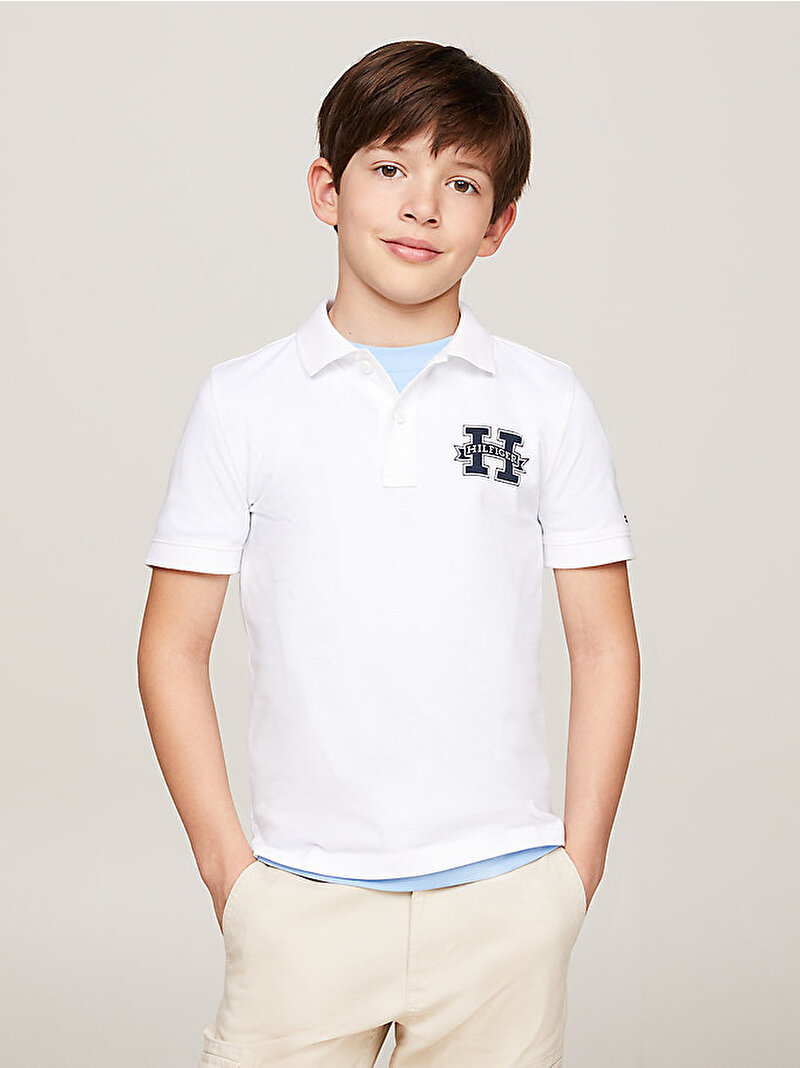 Erkek Çocuk H Regular Polo T-Shirt Beyaz  KB0KB09029YBR