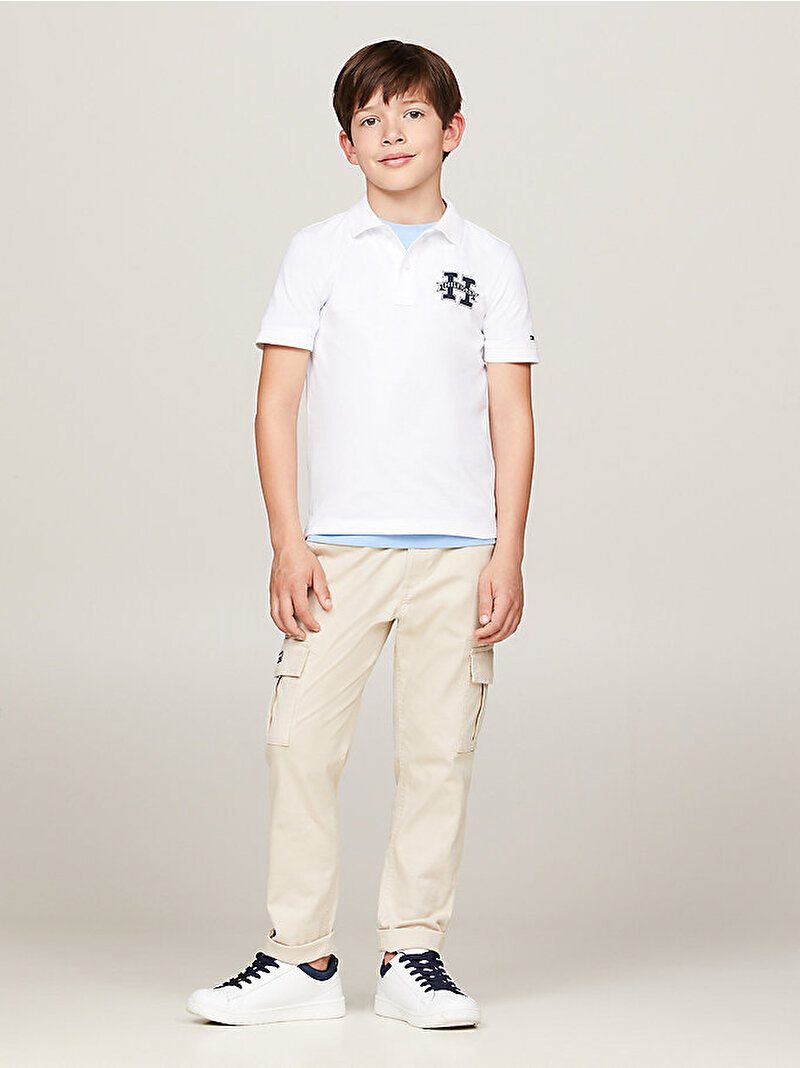 Erkek Çocuk H Regular Polo T-Shirt Beyaz  KB0KB09029YBR