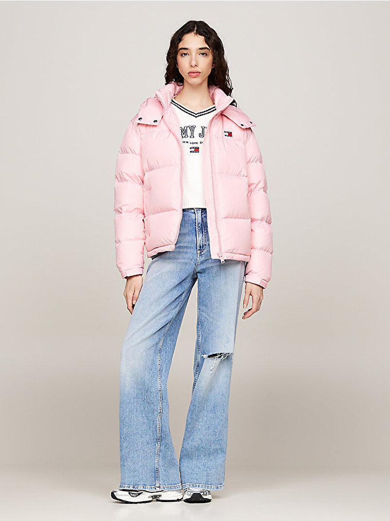 Kadın Tjw Alaska Puffer Mont Pembe  DW0DW18610THA