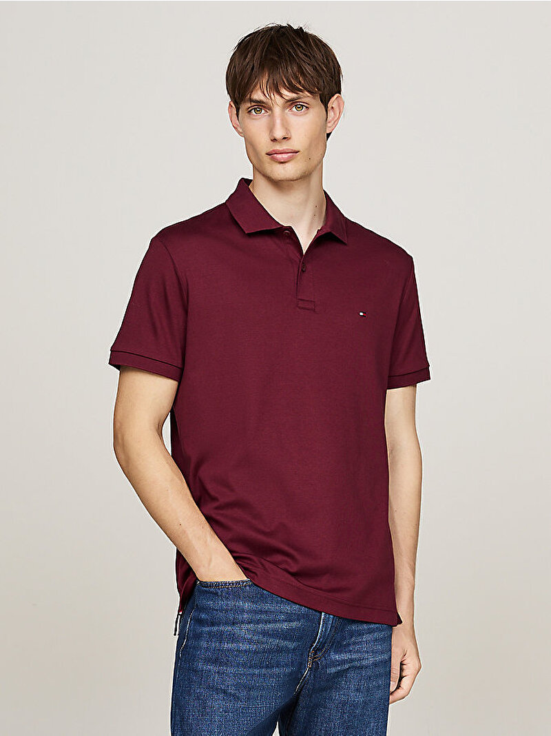 Erkek Liquid Cotton Essential Polo T-Shirt Kırmızı MW0MW35585VLP