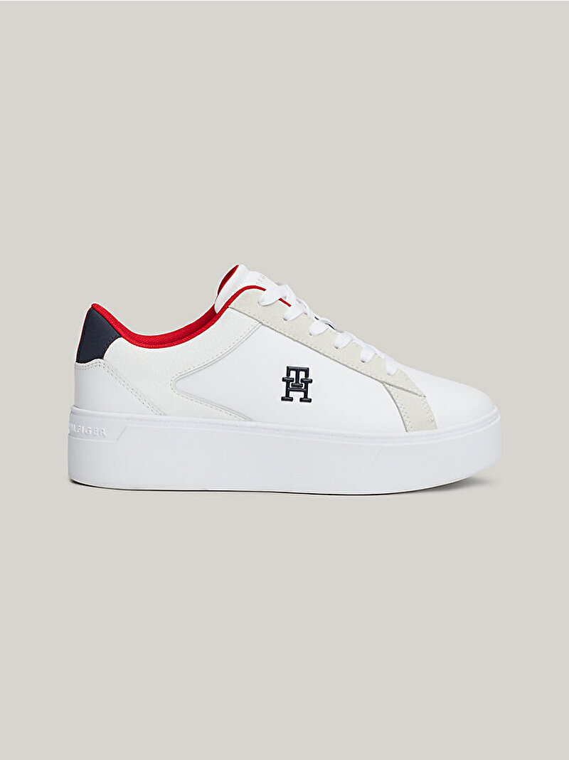 Kadın Th Platform Court Sneaker Beyaz  FW0FW08210YBS