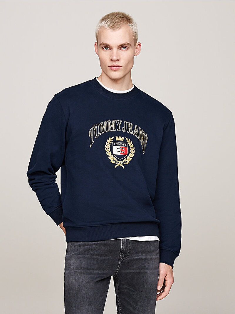 Erkek Tjm Reg Tj Prep Sweatshirt Lacivert DM0DM19755C1G