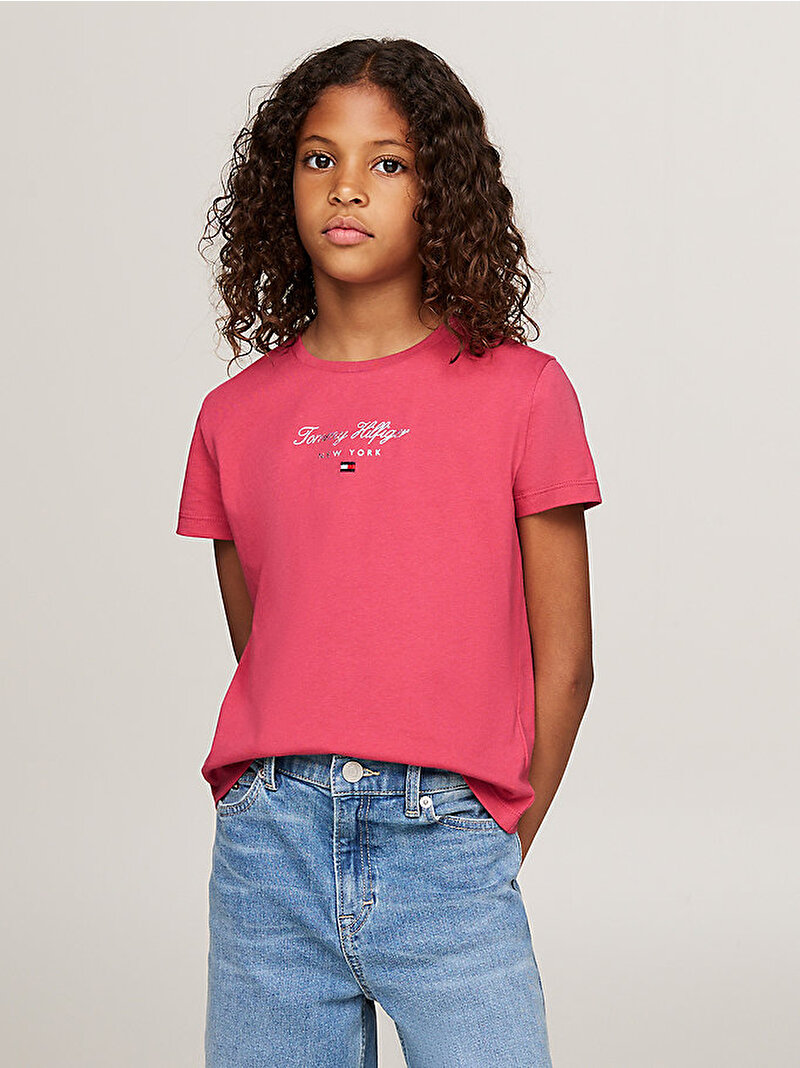 Kiz Çocuk Th Nyc Foil T-Shirt Pembe  KG0KG08178XI0