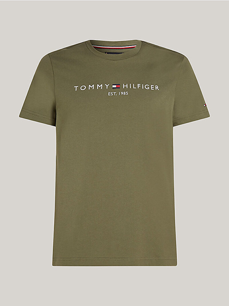 Erkek Tommy Logo T-Shirt Yeşil MW0MW11797PLI