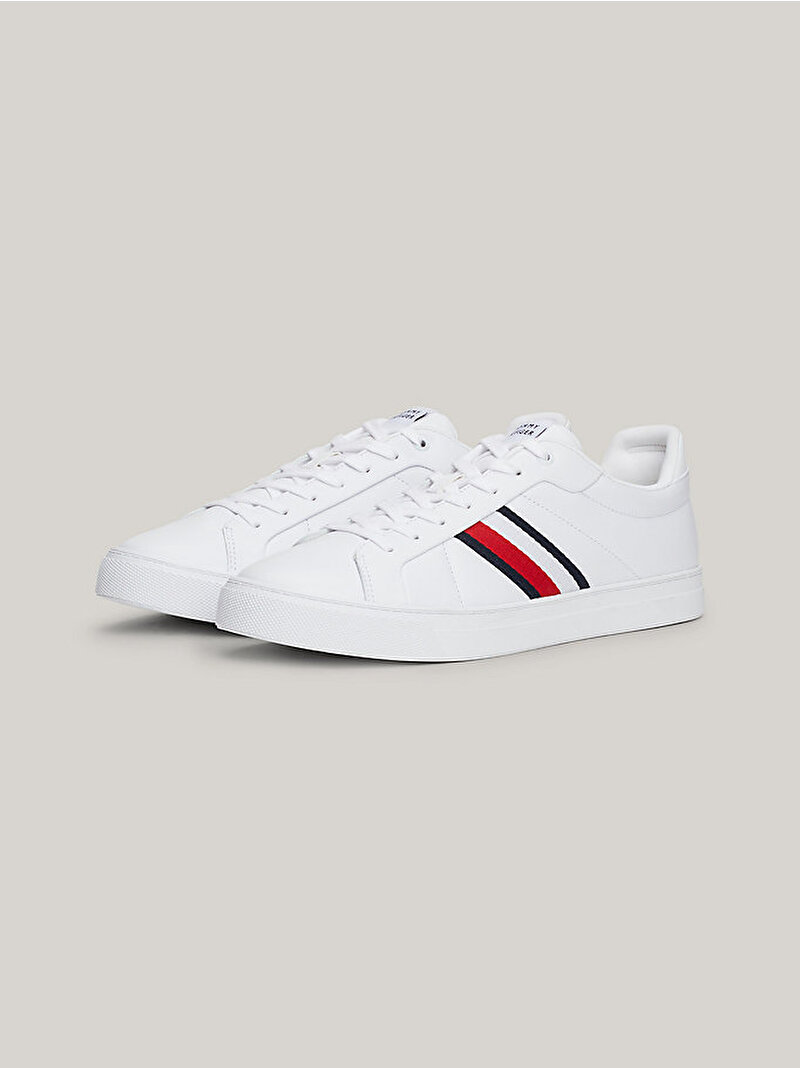 Erkek Icon Court Lth Stripe Sneaker Beyaz  FM0FM05163YBS