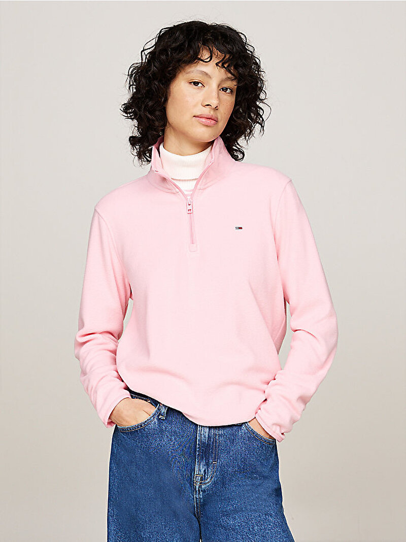 Kadın Tjw Flag Polar Sweatshirt Pembe  DW0DW19751THA