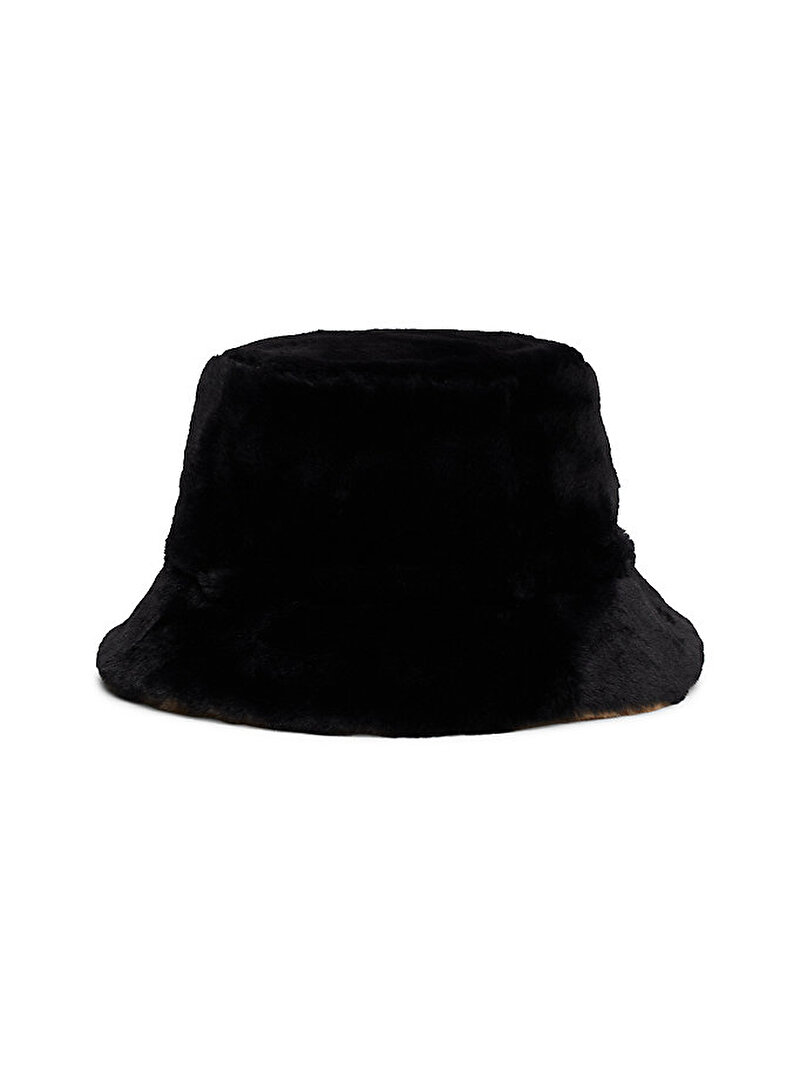 Kadın Tjw Linear Fur Bucket Çapka Siyah AW0AW16784BDS