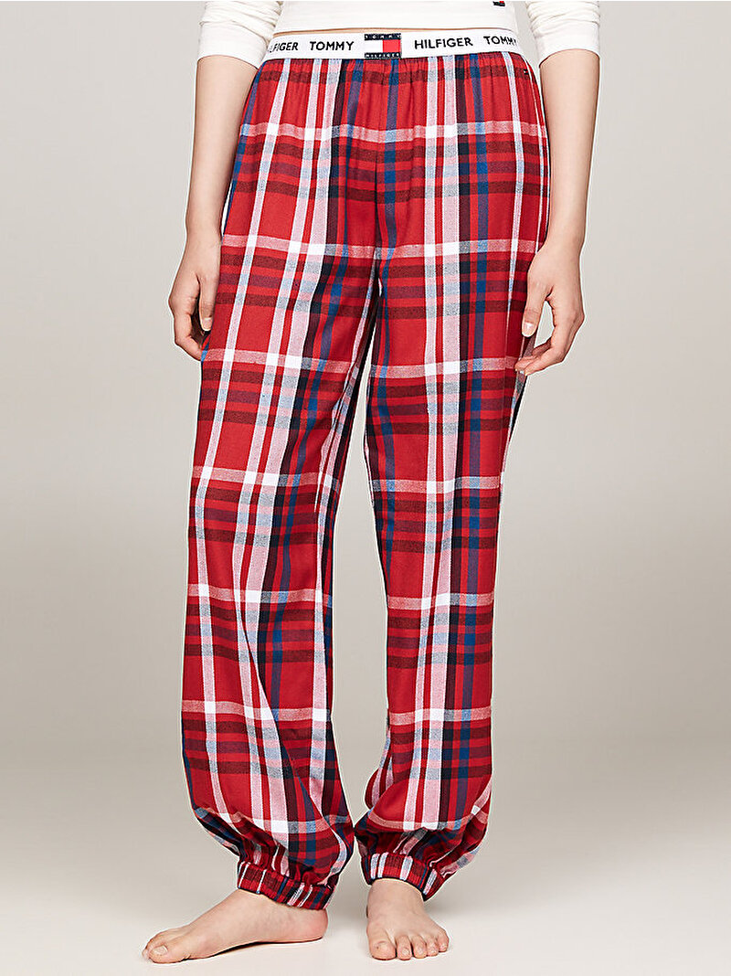 Kadın Flannel Cuffed Pijama Altı Kırmızı UW0UW056340QJ