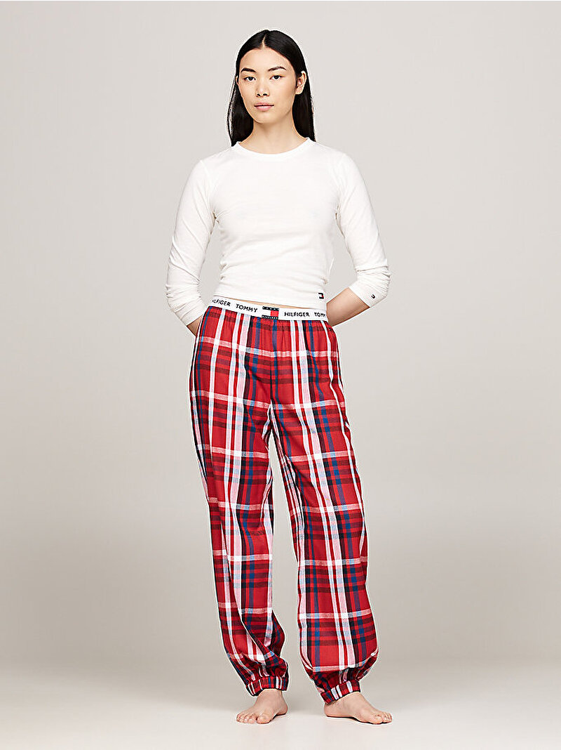 Kadın Flannel Cuffed Pijama Altı Kırmızı UW0UW056340QJ