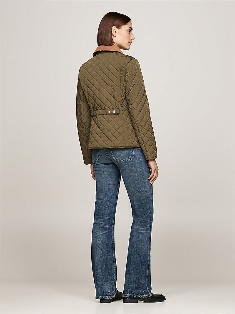 Kadın Slim Quilted Ceket Yeşil WW0WW43127RBN